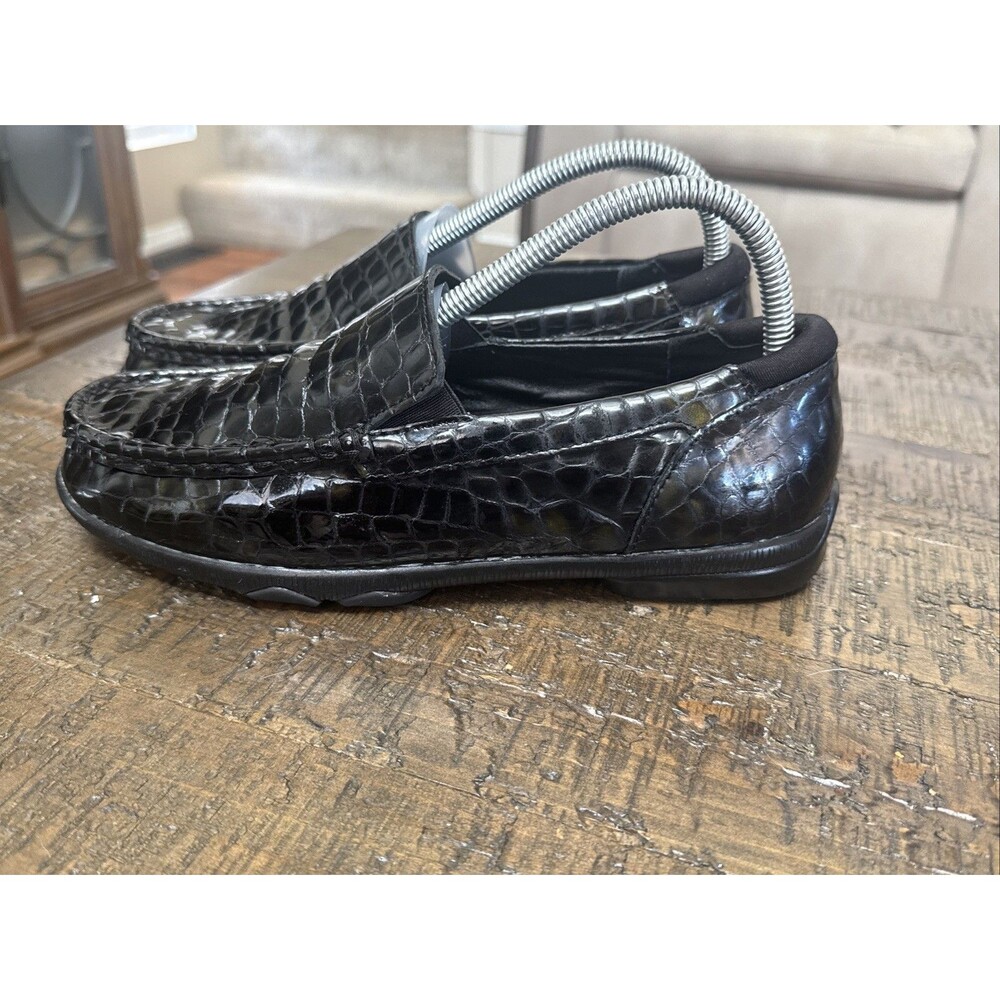 Aetrex Kimberly Loafers Womens 8 WIDE Croc Print Slip On Ortho Comfort Casual